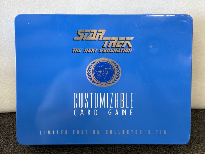 STAR TREK THE NEXT GENERATION CUSTOMIZABLE CARD GAME IN A LIMITED EXITION COLLECTORS TIN