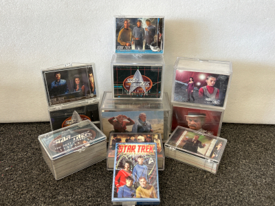 (11) CASES WITH COLLECTIBLE STAR TREK CARDS