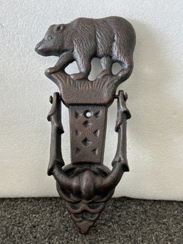 8” CAST IRON BEAR DOOR KNOCKER