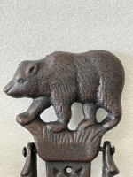 8” CAST IRON BEAR DOOR KNOCKER - 2