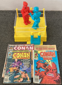 ROCK EM SOCK EM MATTEL ROBOTS, KING CONAN THE BARBARIAN COMICS