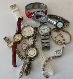 DECORATIVE WRIST WATCHES INCLUDING: LUCKY BRANDS, MICHAEL KORS, BUCHERER AND MORE