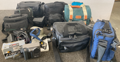 ASSORTED DIGITAL CAMERAS AND CAMCORDERS