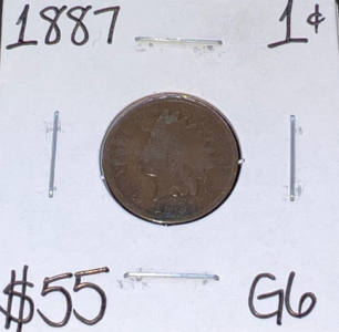 1887 G6 Antique Indian Head Cent Penny