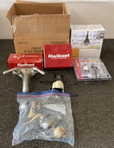 KWIKSET DOORNOBS, MOEN SINK FAUCET, TV MOUNT, AND MORE
