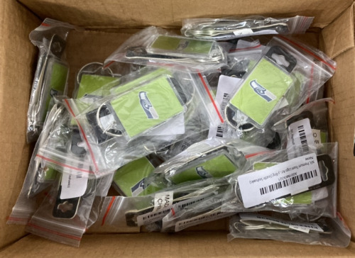 BOX OF SEATTLE SEAHAWKS KEYCHAINS