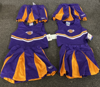 CHILDRENS SIZE M LAKERS CHEERLEADING OUTFITS