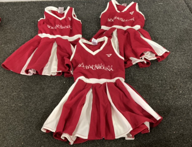 16 UNIVERSITY OF SOUTH CAROLINA SMALL CHILDRENS CHEERLEADING COSTUMES