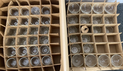 49 PIECE SET INCLUDING BAR GLASSES, MARTINI GLASSES AND WINE GLASSES