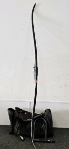 60" FIBERGLASS BOW, BELL BIKE LOCK, DUFFEL BAG