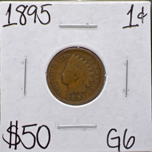 1895 G6 Antique Indian Head Cent Penny