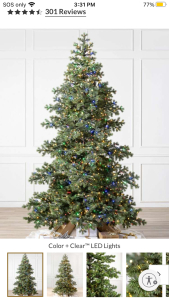 7&rsquo; 6&rsquo;&rsquo; Yukon Spruce Color Changing 8 Function Christmas Tree