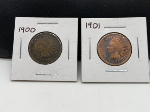 (5) Pennies - 1900-1904