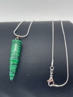 Bullet Shaped Malachite Gemstone Necklace