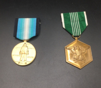 (1) Original United States Army Antarctica Service Medal (1) Original US Army Merit Medal