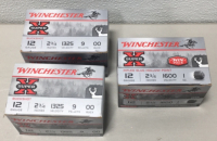 (30) Winchester Super X 12GA 2-3/4” 00 Buck Shotgun Shells (15) Winchester Super x 12GA 2-3/4” 1-Oz Slug Shotgun Shells