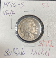 (3) 1936-S Buffalo Nickels - 6