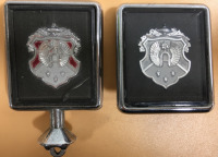 (5) Vintage Original Hood Emblems & Letters Including (3) Oldsmobile (1) Buick (1) Jaguar & Letters X-6-J - 3