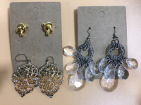 (8) Pairs of Beautiful Earings Including Christian Dior (3) Costume Jewelry Rings - 8