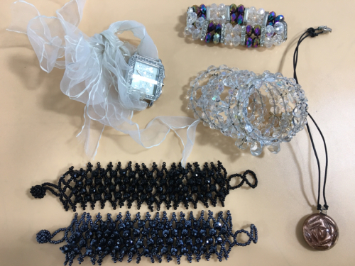 Costume Jewelry (1) Necklace (4) Bracelet’s (1) Watch