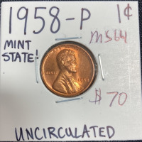 (3) 1958-P MS64 Lincoln Pennies - 4