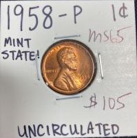 (3) 1958-P MS64 Lincoln Pennies - 6