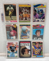 (9) 1977-1989 Hall Of Famer NFL Cards Such As Howie Long, Jack Ham, Steve Largent, Jack Youngblood And More