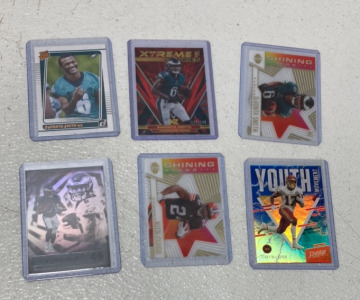 (6) 2021 NFL Cards Such As Shining Stars Devonta Smith Rookie Card, Extreme Rookies Devonta Smith Card, Donruss Devonta Smith Rated Rookie And More