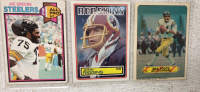 (9) 1979-1989 Hall Of Famer NFL Cards Such As Dan Foutis, John Riggins, Joe Greene, Ken Stabler And More - 2