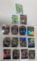 (4) 2020 Select Prizm Die Cut NFL Cards Such As Randy Moss, Joe Reed, Ezekiel Elliot And More, (10) NFL Select Prizm And Others Including C.J Ham, Cam Akers, D.K Metcalf And More