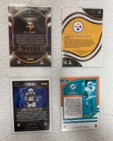 (4) 2020 Select Prizm Die Cut NFL Cards Such As Randy Moss, Joe Reed, Ezekiel Elliot And More, (10) NFL Select Prizm And Others Including C.J Ham, Cam Akers, D.K Metcalf And More - 3