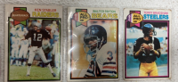 (9) 1979-1983 Hall Of Famer NFL Cards Such As Walter Payton, Terry Bradshaw, Earl Campbell, Mel Blount And More - 3