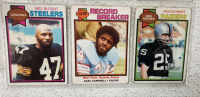 (9) 1979-1983 Hall Of Famer NFL Cards Such As Walter Payton, Terry Bradshaw, Earl Campbell, Mel Blount And More - 5