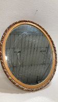 Vintage Oval Mirror Medicine Cabinet