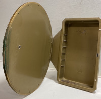 Vintage Oval Mirror Medicine Cabinet - 3