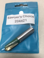 (4) New Sawyers Choice 1/2” Width 2-3/4” Length Straight Shaft Carbide Tipped Router Bits - 2