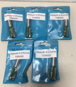 (5) New Sawyers Choice 3/4” Width 3” Length Straight Shaft Carbide Tipped Router Bits