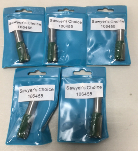 (5) New Sawyers Choice 3/4” Width 3” Length Straight Shaft Carbide Tipped Router Bits
