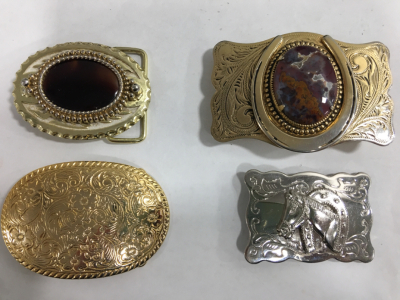 (4) Assorted Belt Buckles