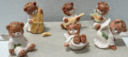 CERAMIC BEAR ANGELS (6)