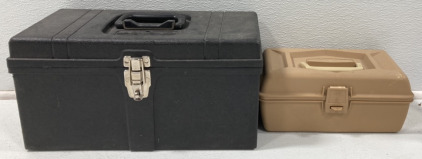 TWO TACKLE BOXES (16”x9”) (11”x6”)