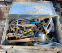 Large Metal Tool Chest Full of Assorted Tools