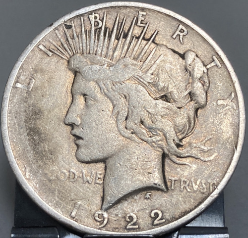 1922 SILVER PEACE DOLLAR— VERIFIED AUTHENTIC