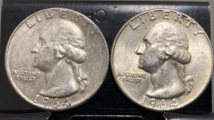 1964 40% SILVER QUARTERS— VERIFIED AUTHENTIC