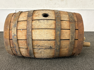 VINTAGE WOODEN KEG 10”x 17”