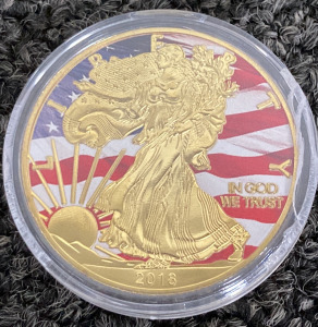 2018 PAINTED AMERICAN SILVER EAGLE&mdash; UNVERIFIED
