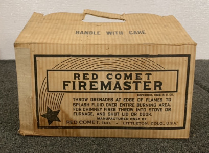 (6) ANTIQUE RED COMET FIRE GRENADES