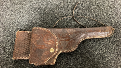 LEATHER HOLSTER FOR COLT 22 PISTOL