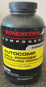 1 LB. BOTTLE WINCHESTER HANDGUN AUTOCOMP BALL POWDER SMOKELESS PROPELLANT