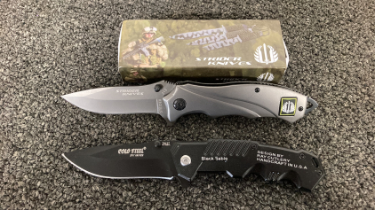 STRIDER AND COLD STEEL EASY OPEN FOLDING POCKET KNIVES